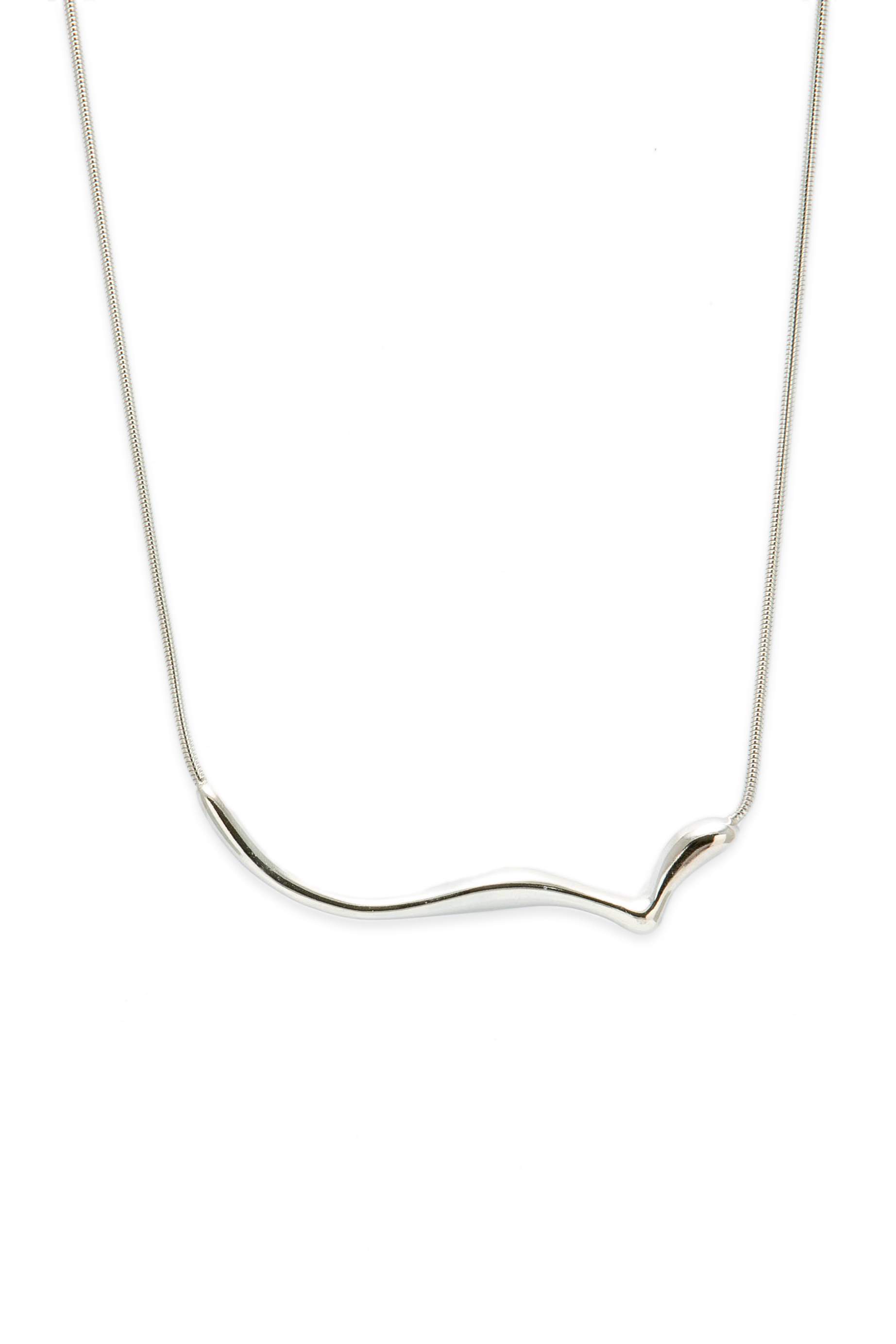 Recycled silver design necklace